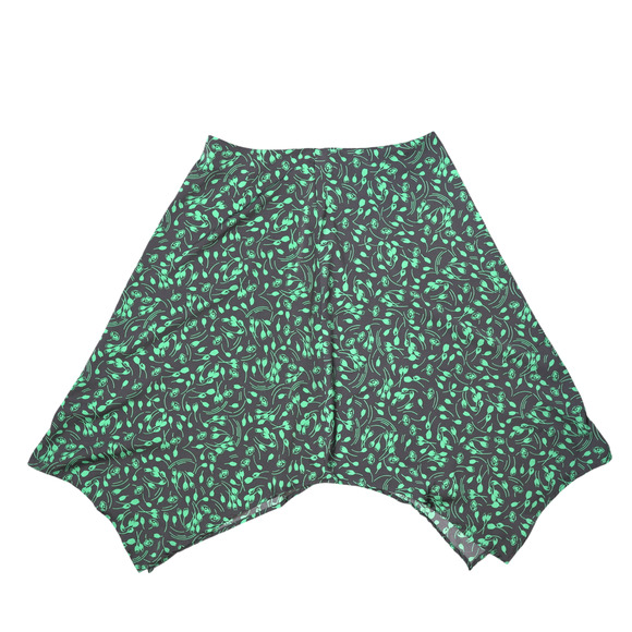 Who What Wear High-Low Skirt Sz 14 Black Green Floral Cottagecore Dark Academia - Picture 4 of 9